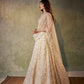 Ivory mirror waves lehenga with mirror embroidered blouse