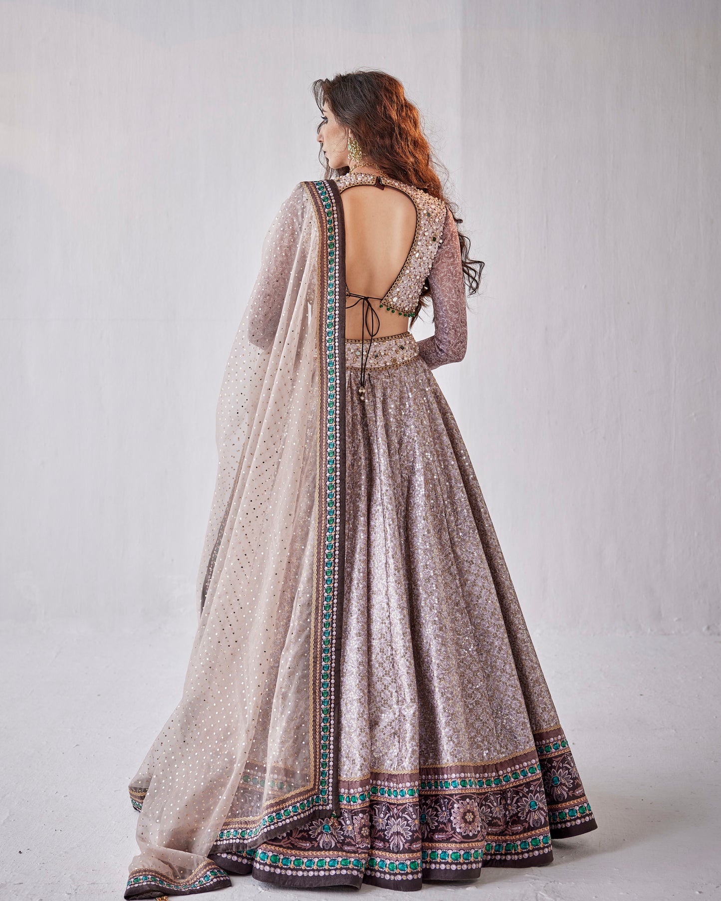 Iznik borders lehenga