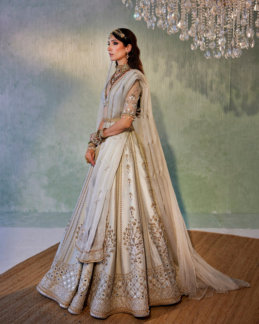 Grey bridal lehenga