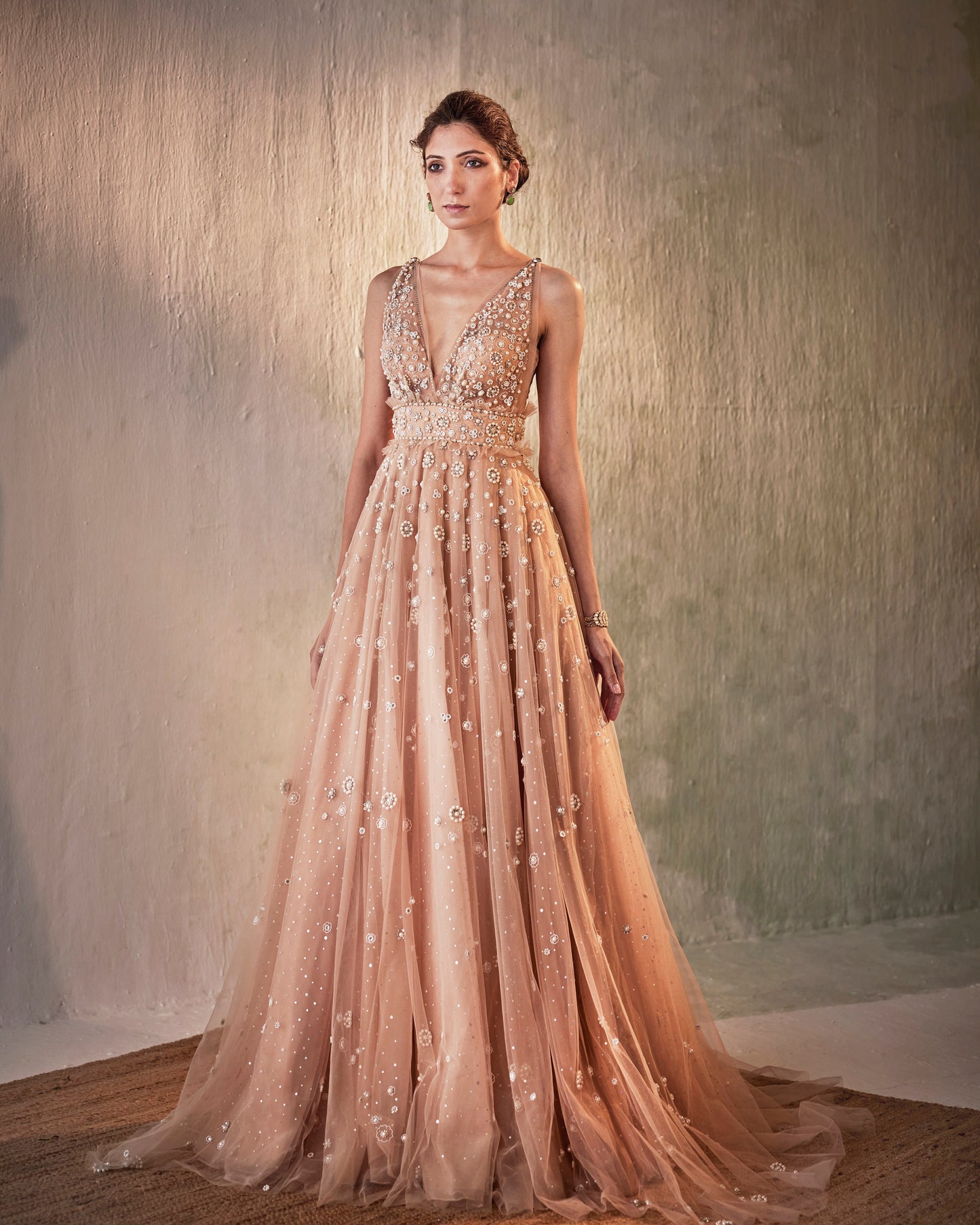 Pearl spray gown