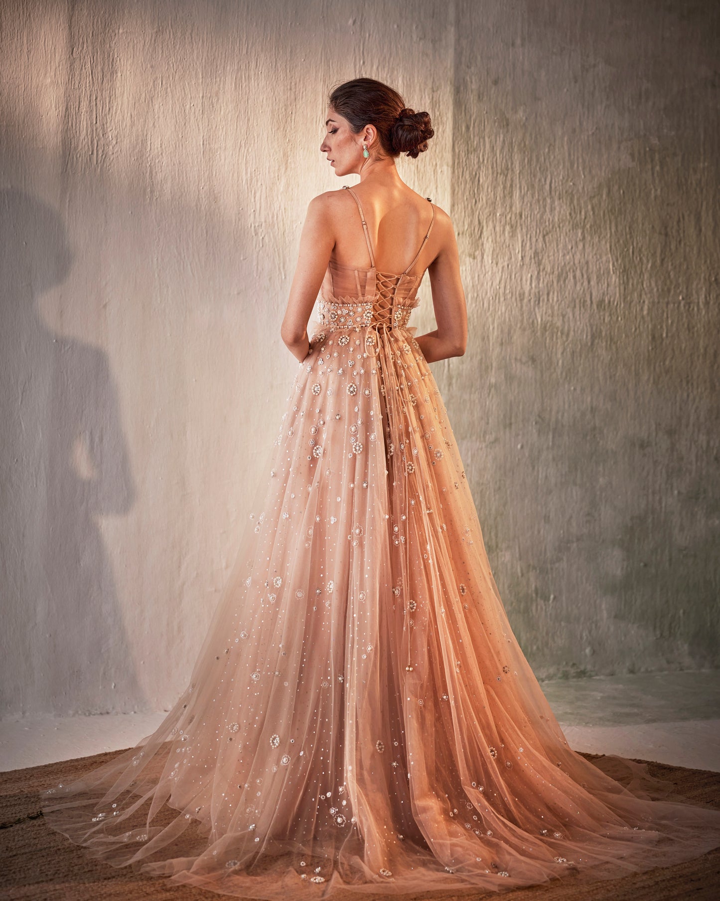 Pearl spray gown