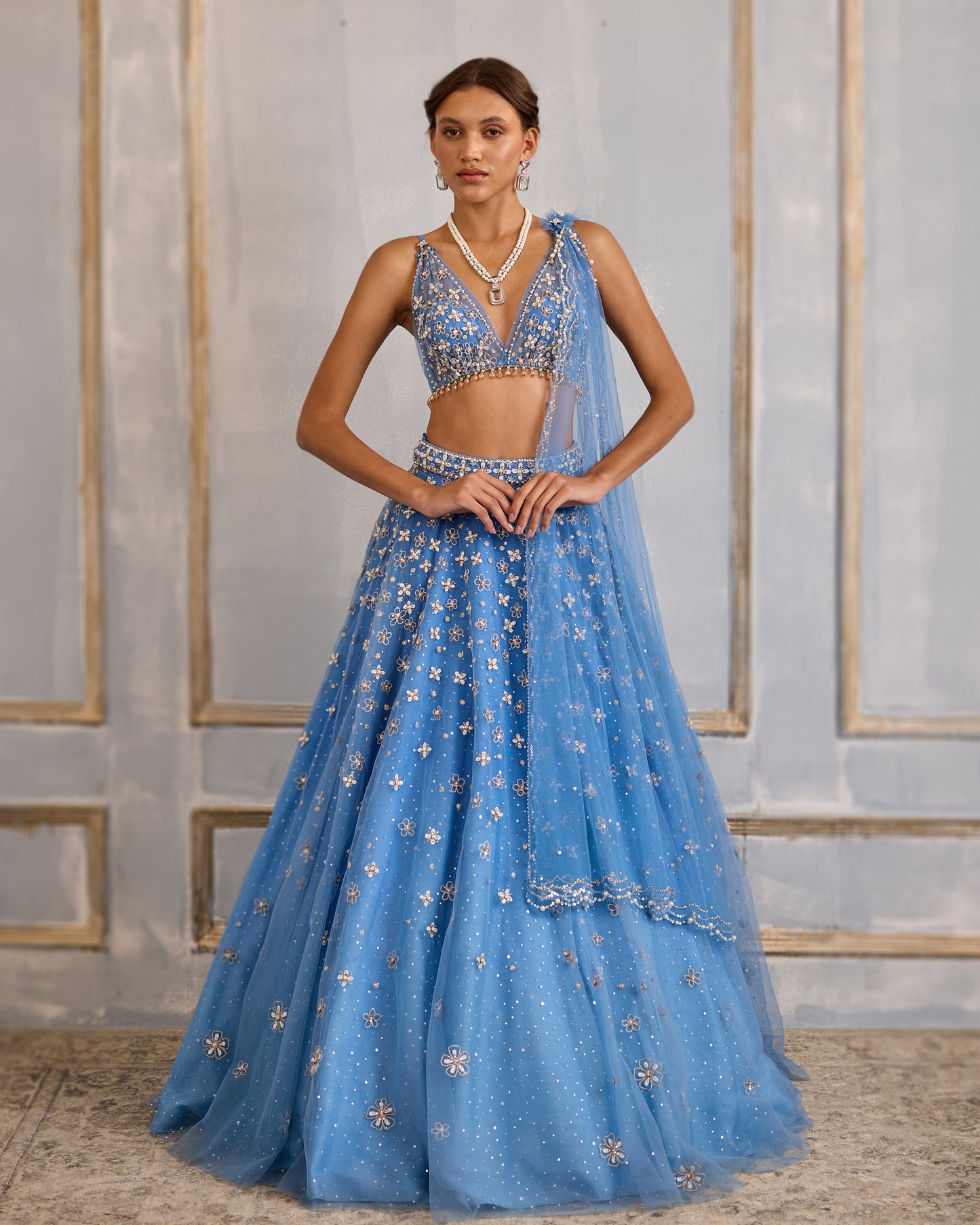 Periwinkle lehenga