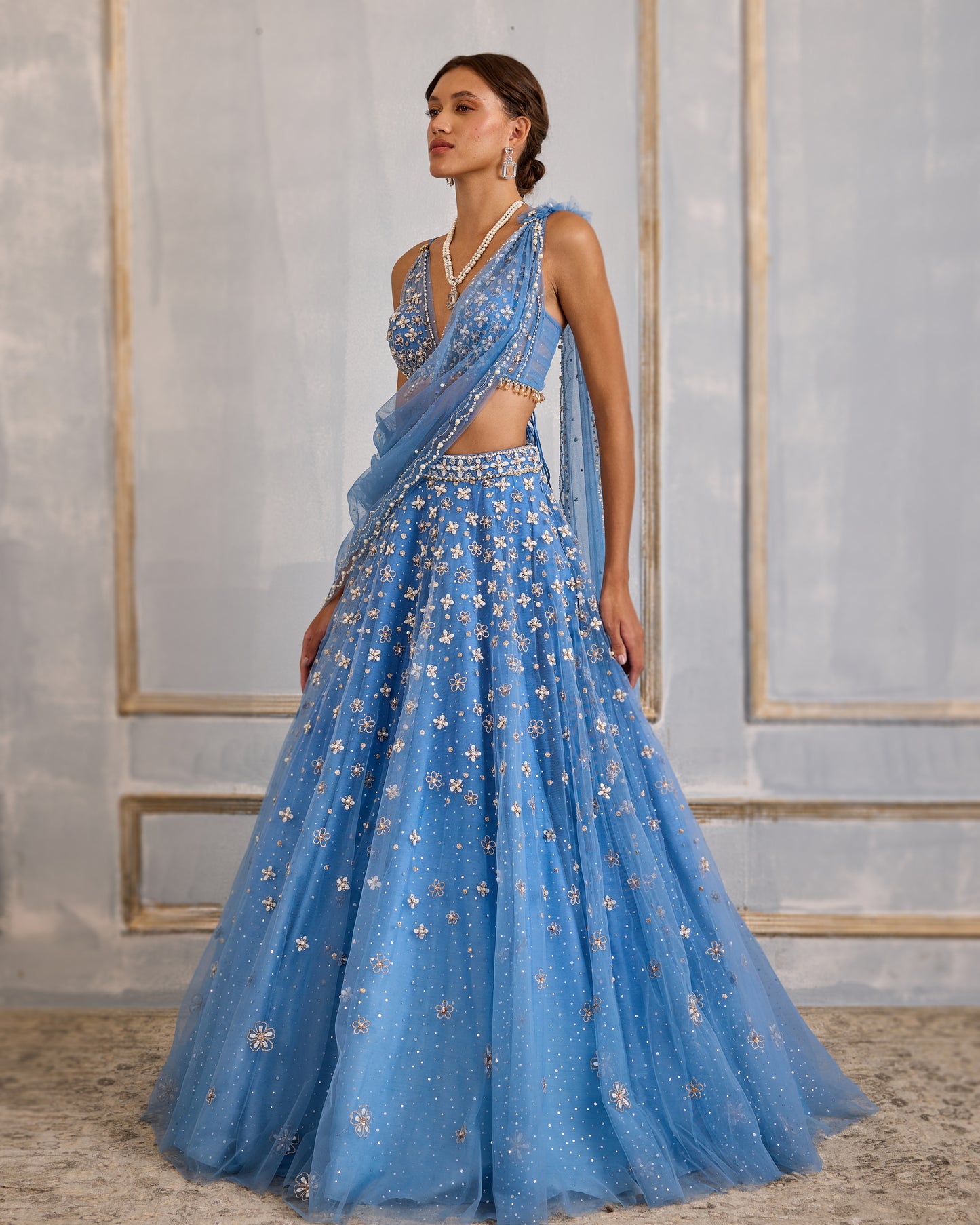 Periwinkle lehenga