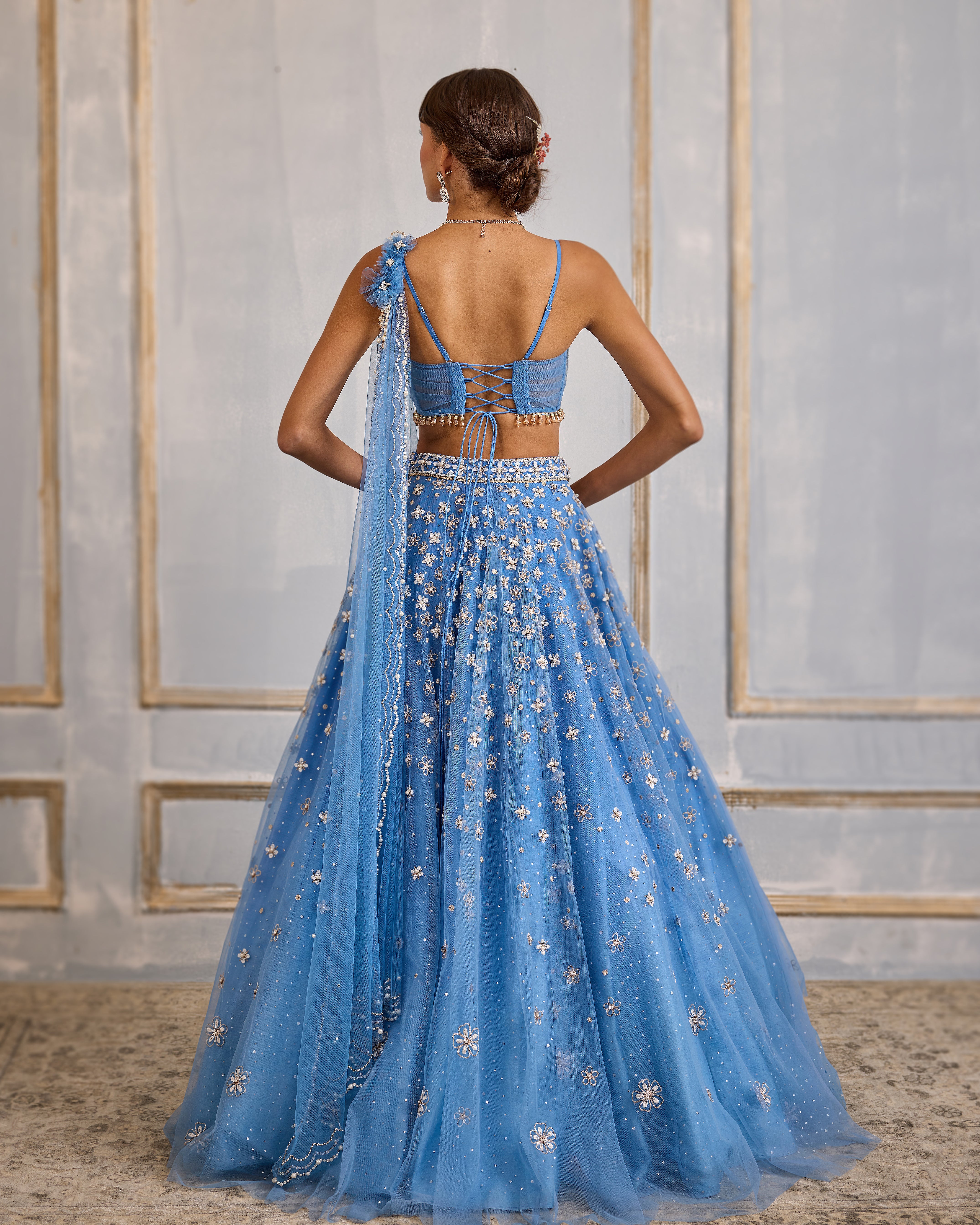 Periwinkle lehenga