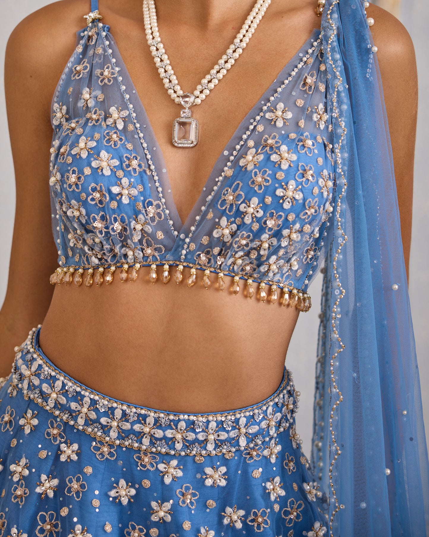 Periwinkle lehenga