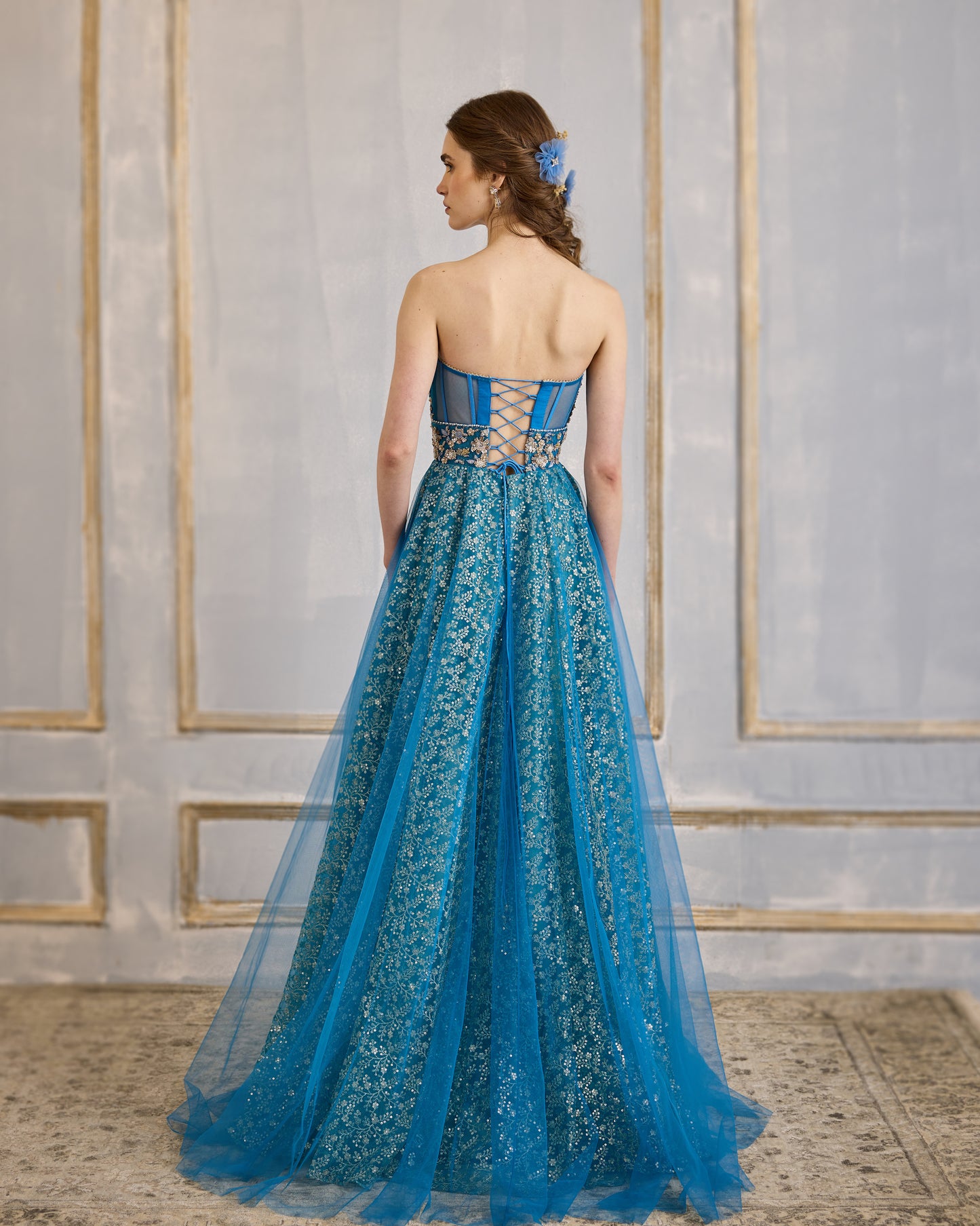 Blue dazzle gown