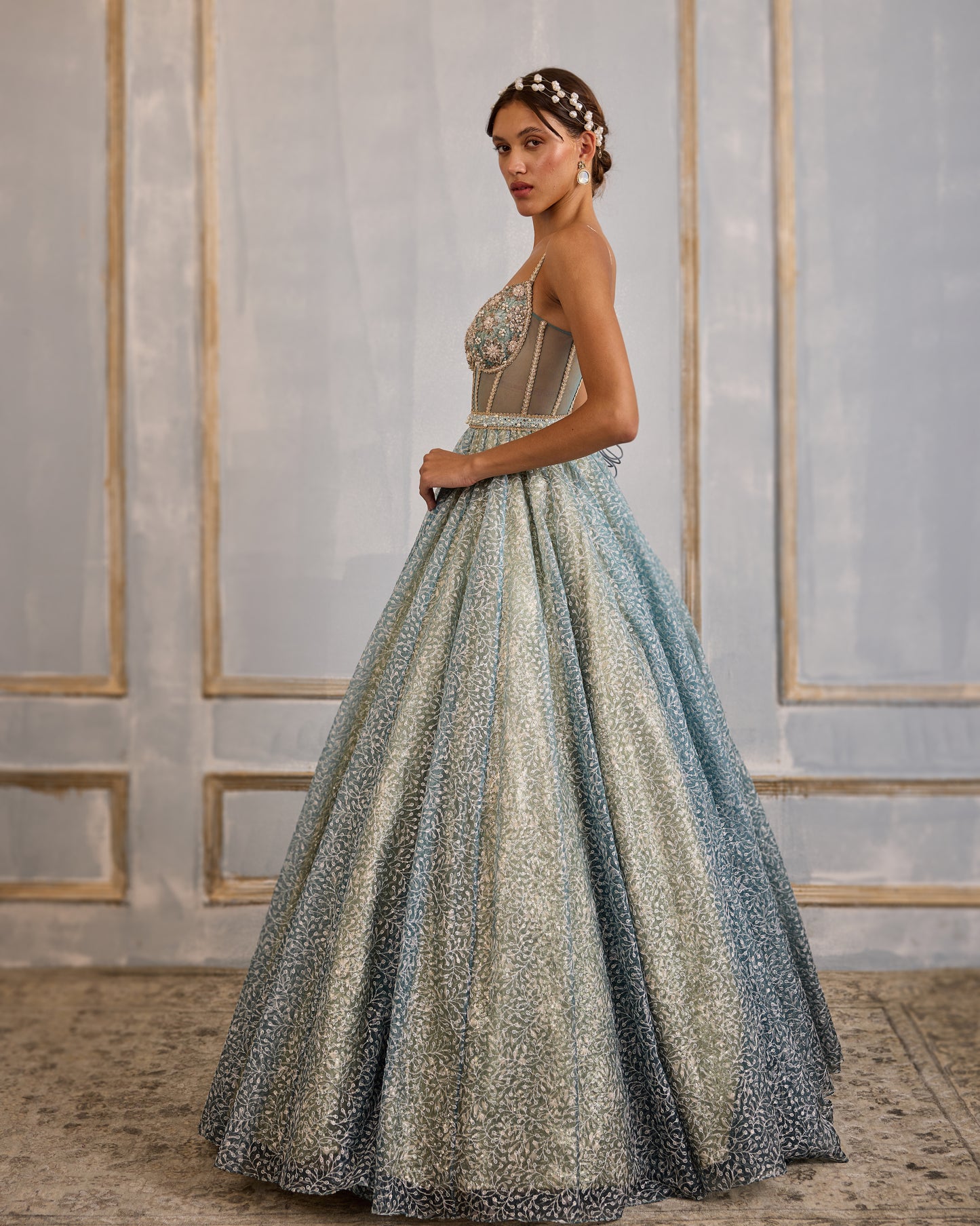 Snowfall corset gown