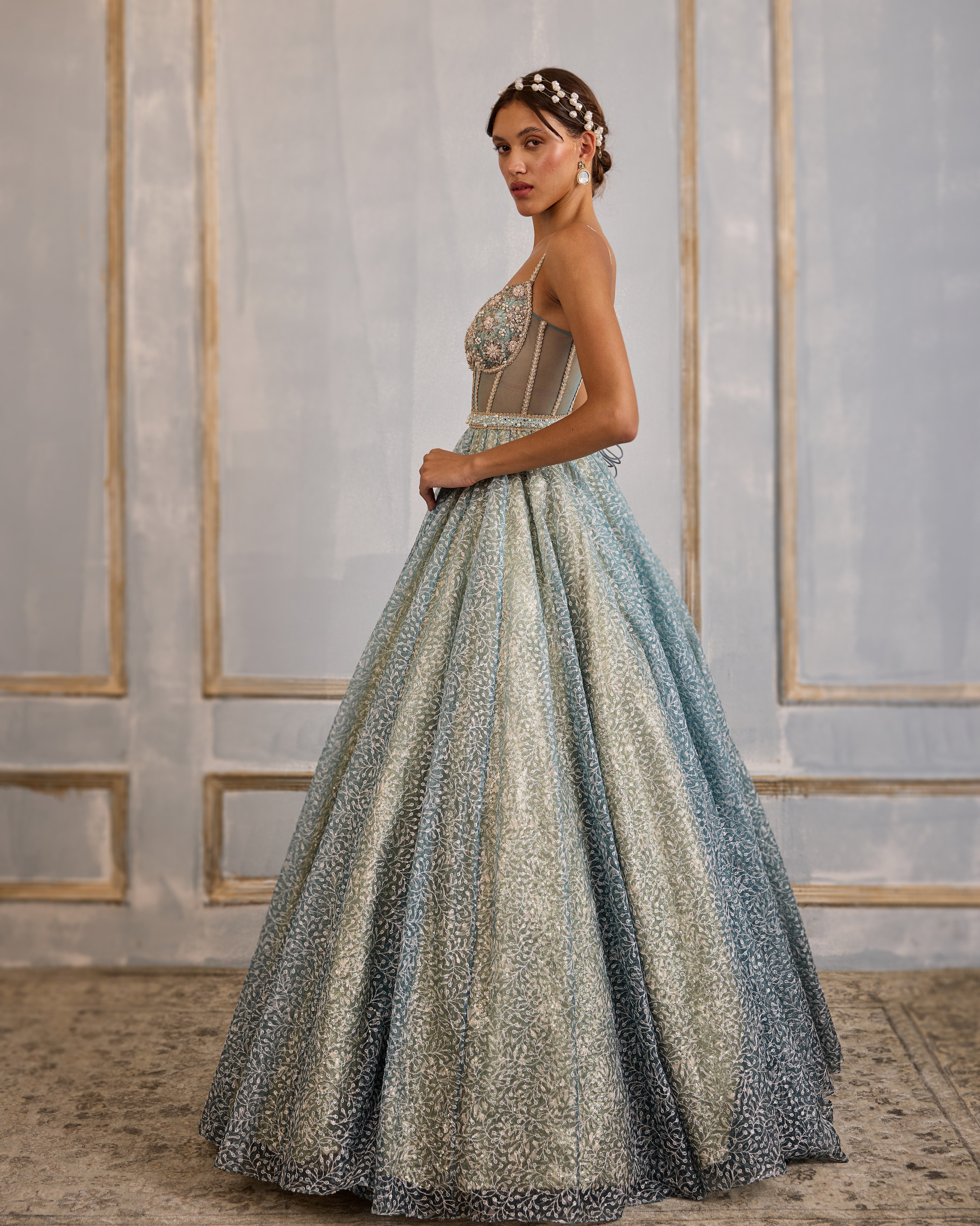 Snowfall corset gown