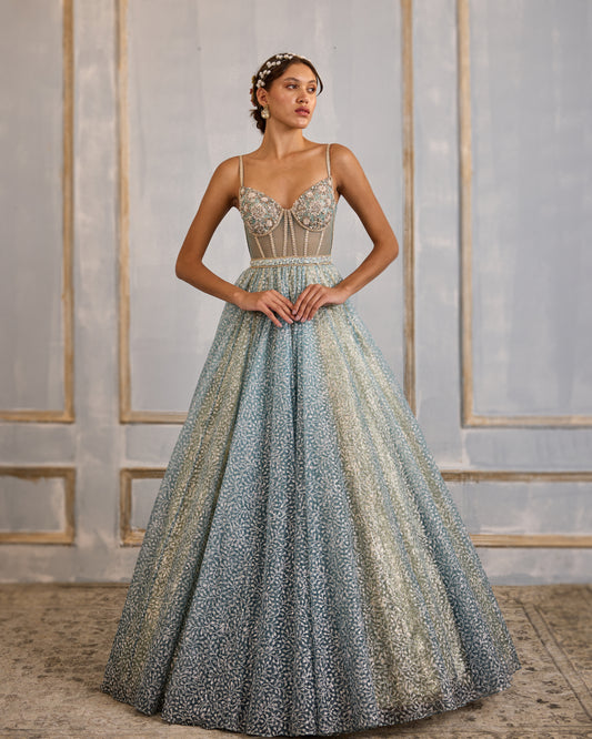 Snowfall corset gown