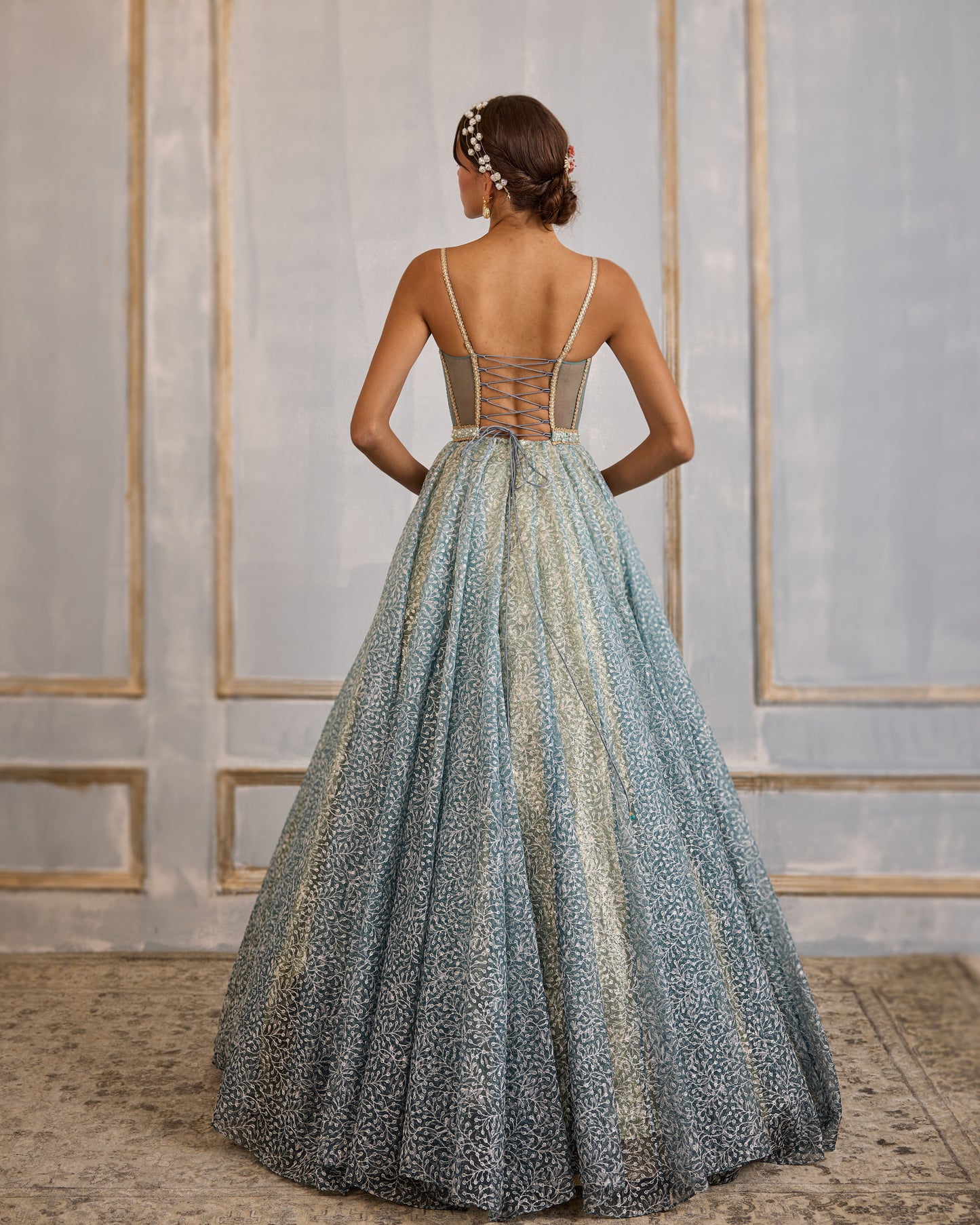 Snowfall corset gown