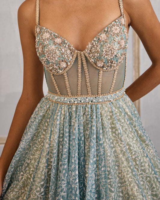 Snowfall corset gown