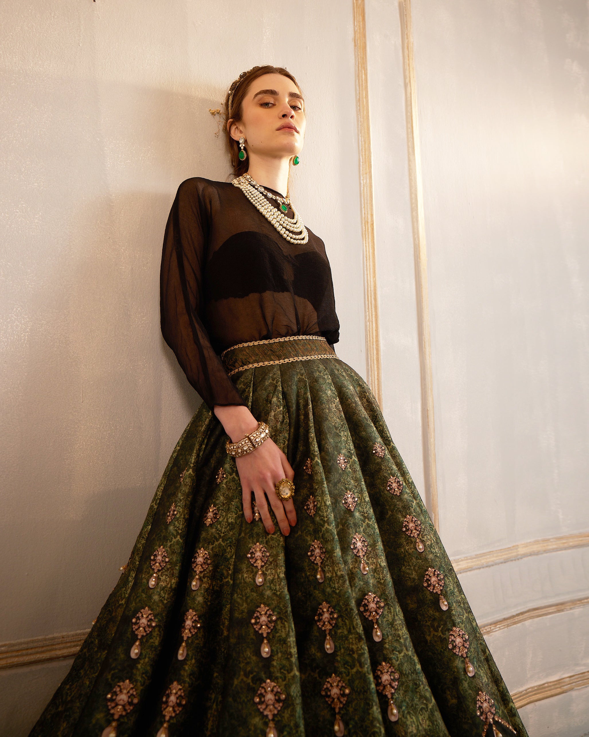 Waltz with me lehenga with dolman top