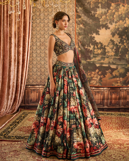 Vintage garden lehenga