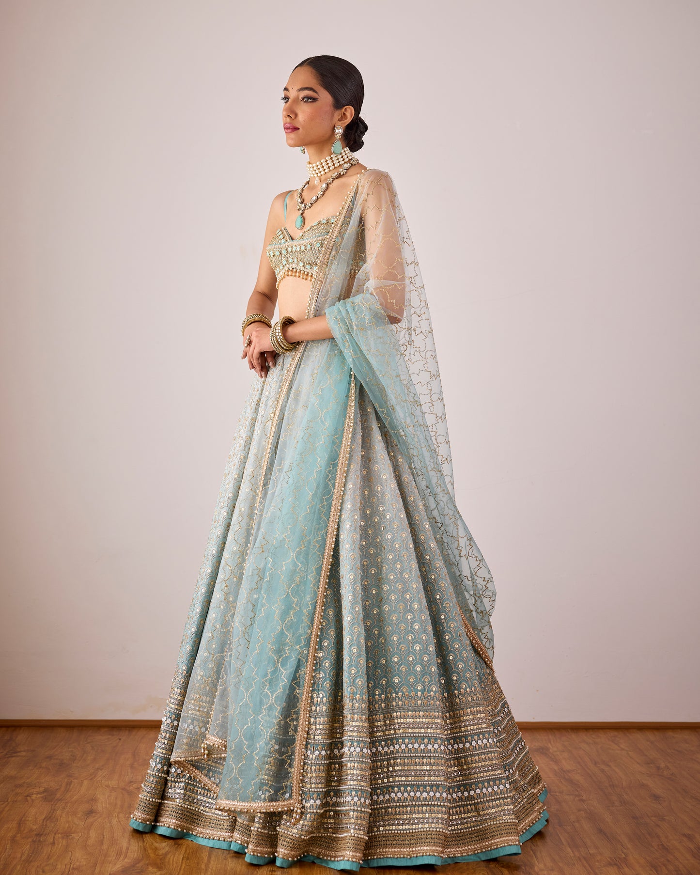 Queen's blue lehenga