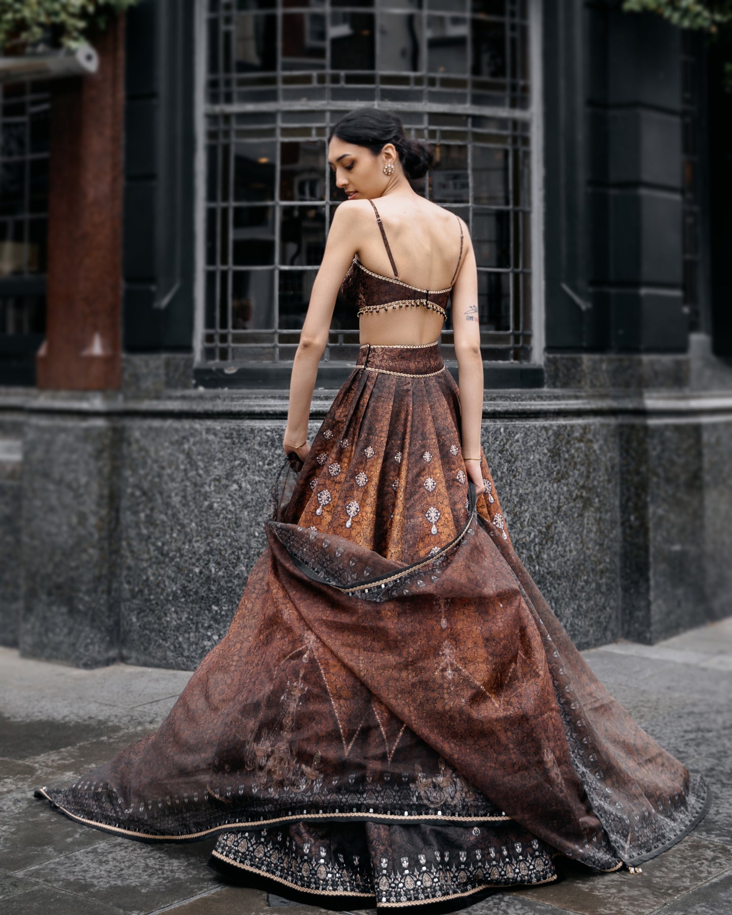 Vintage 'waltz with me' lehenga