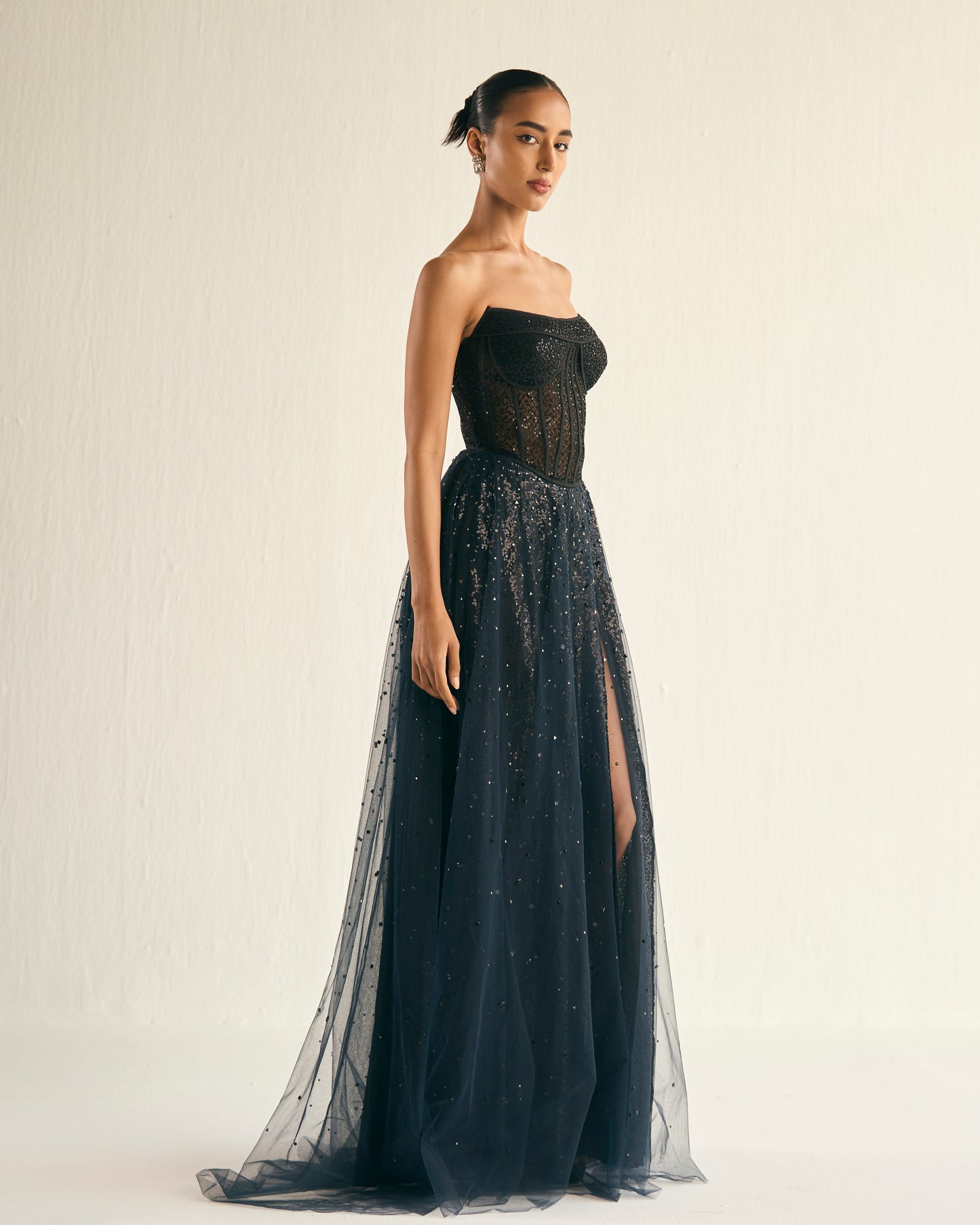 Umbra black corset gown