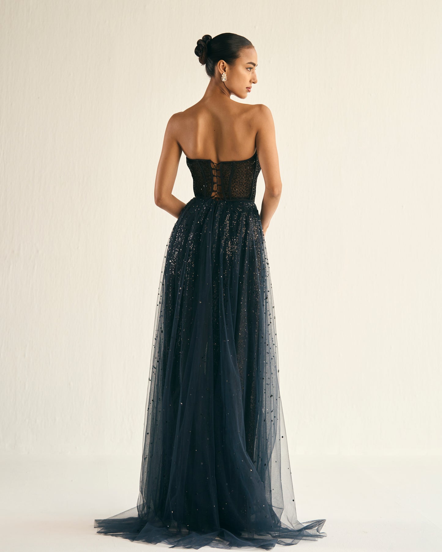 Umbra black corset gown