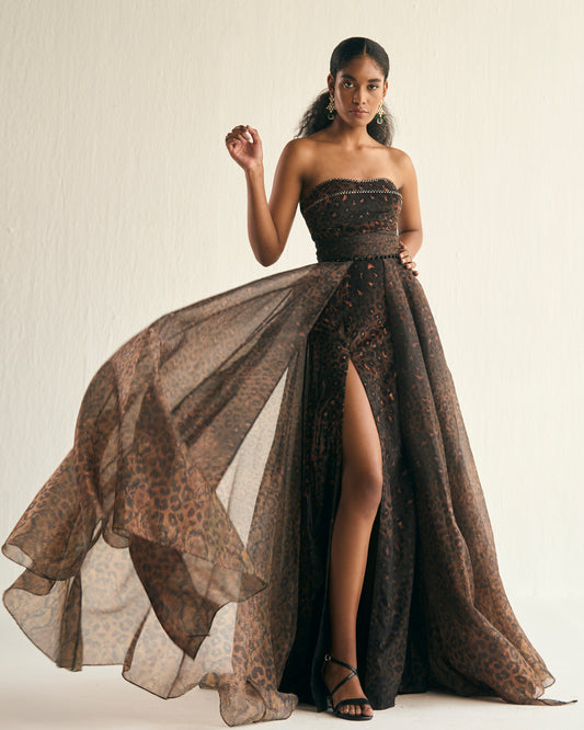 Animal print Goddess gown