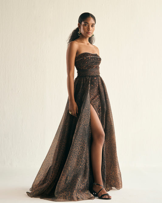 Animal print Goddess gown