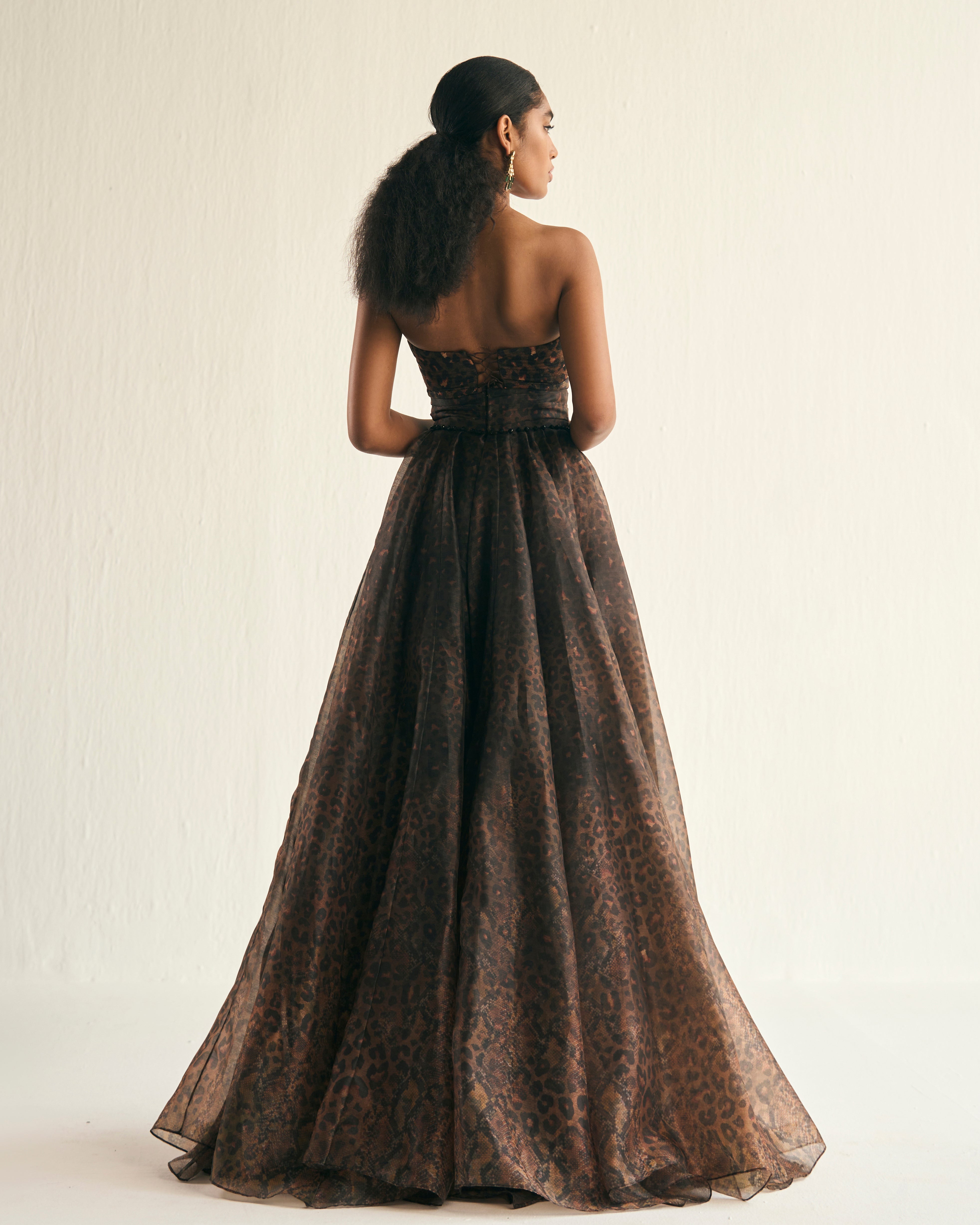 Animal print Goddess gown
