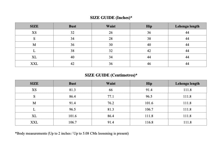 Size guide
