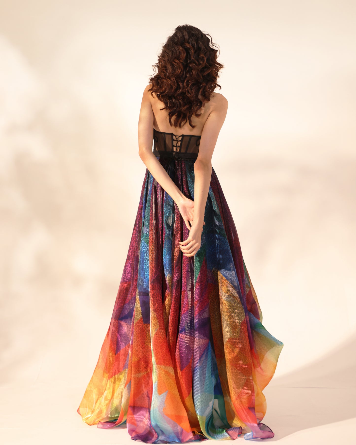 Colour jazz cocktail gown