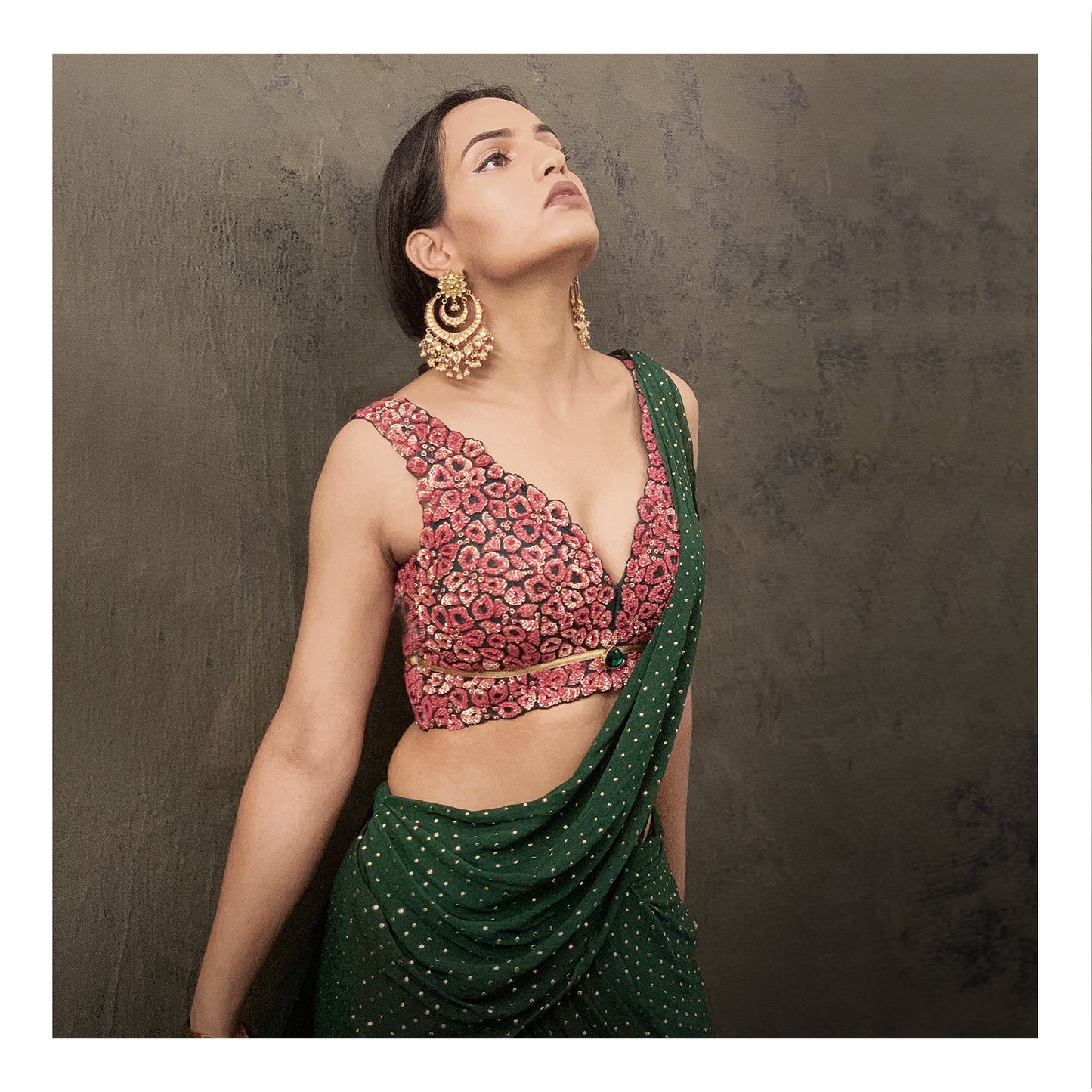 Chinnon pre-stitched saree