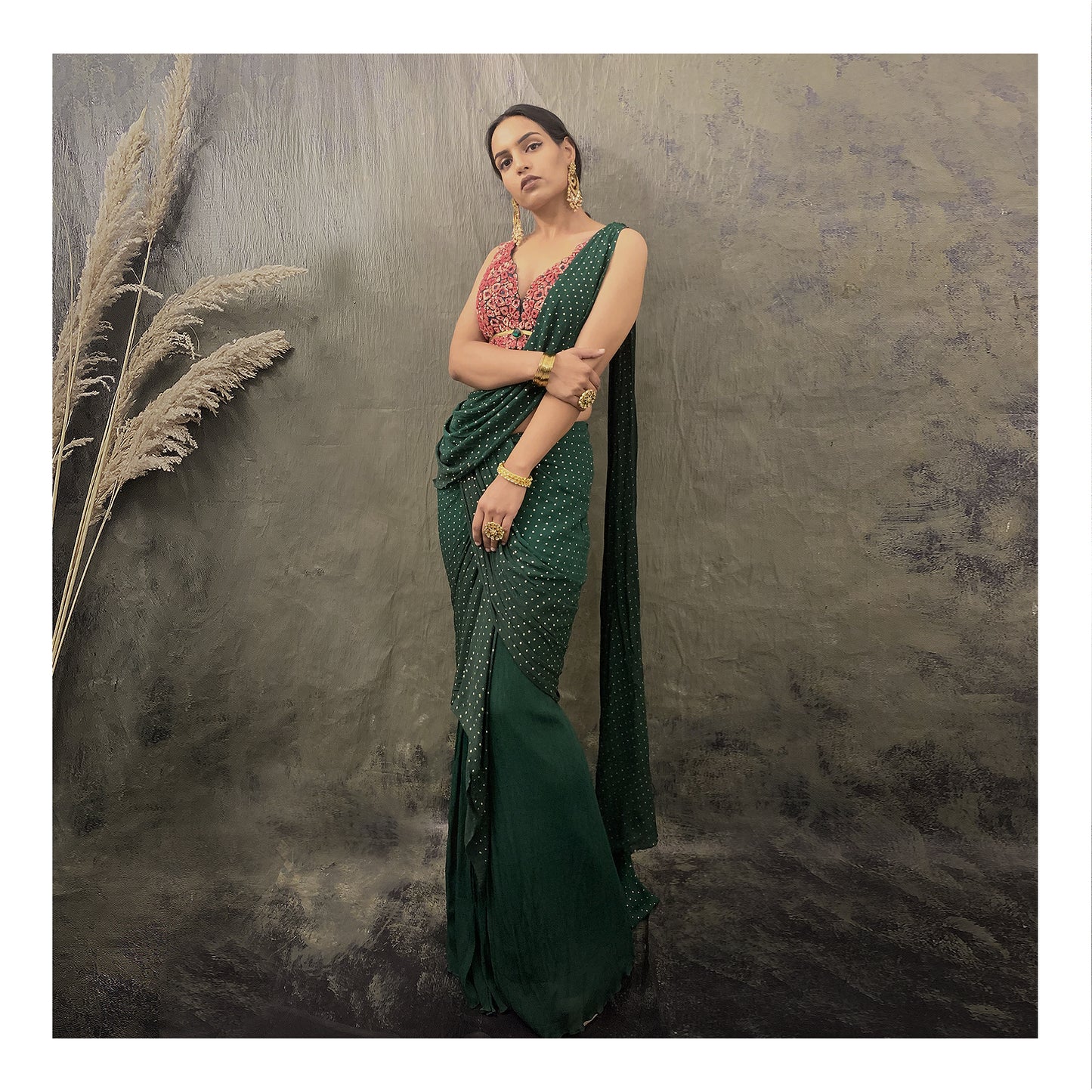 Chinnon pre-stitched saree