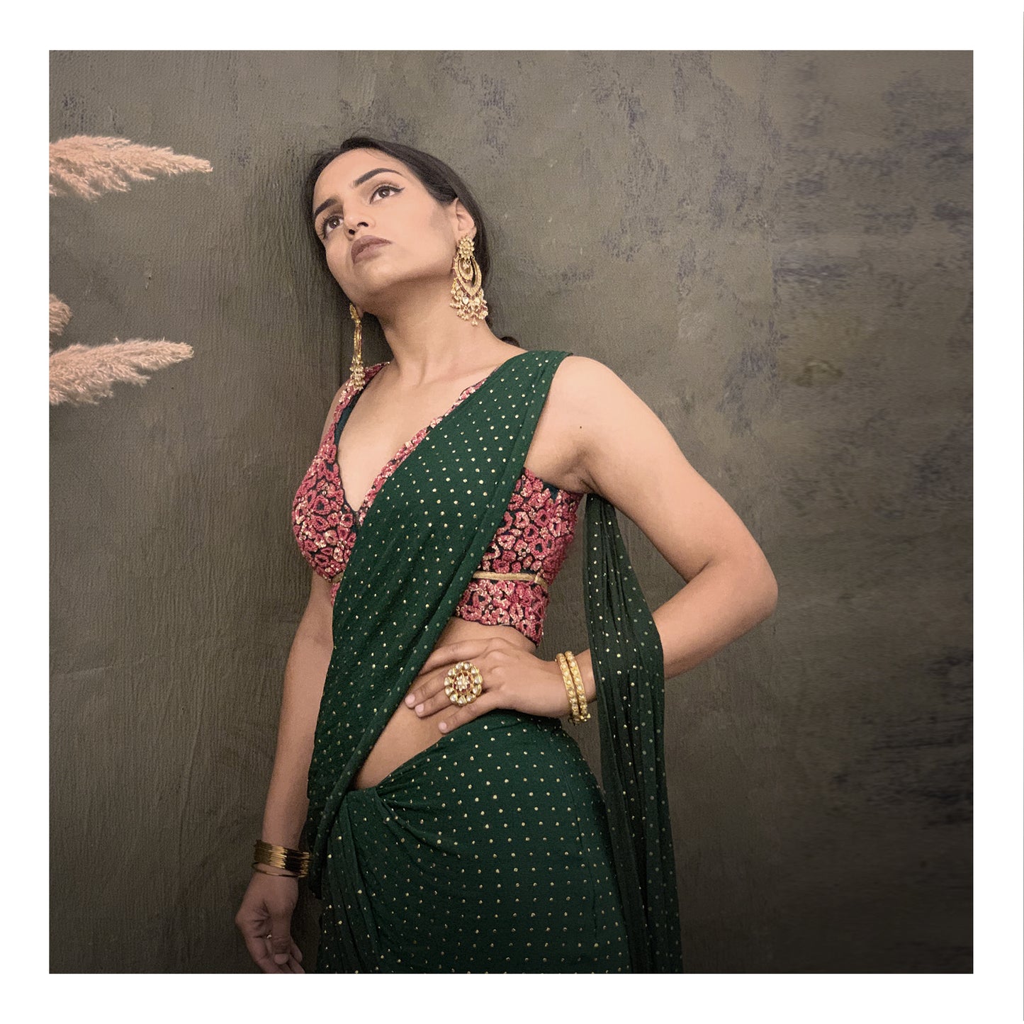 Chinnon pre-stitched saree