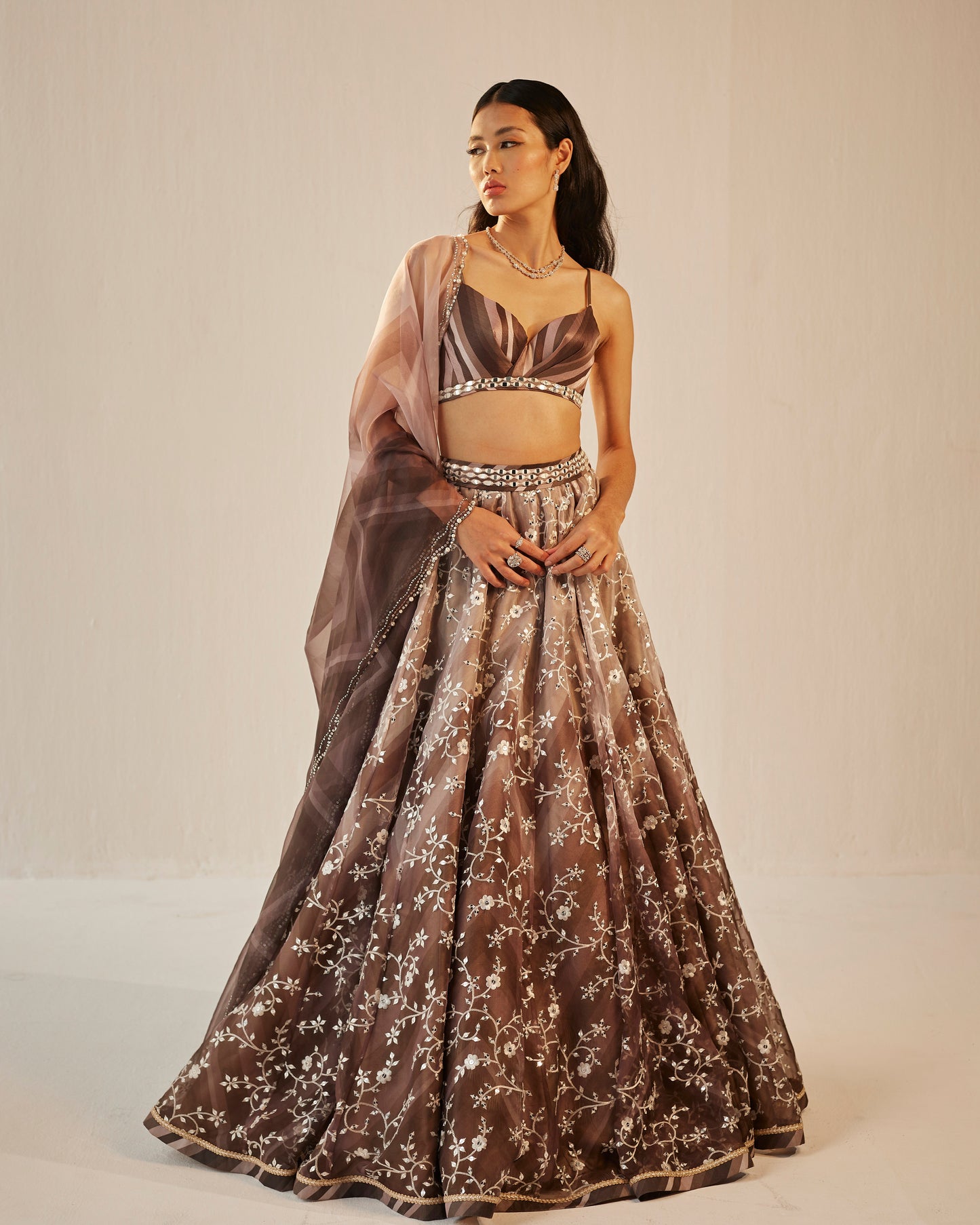 Bloom - embroidered organza lehenga