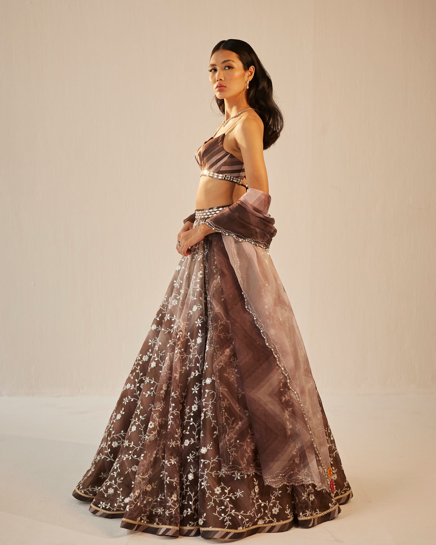 Bloom - embroidered organza lehenga