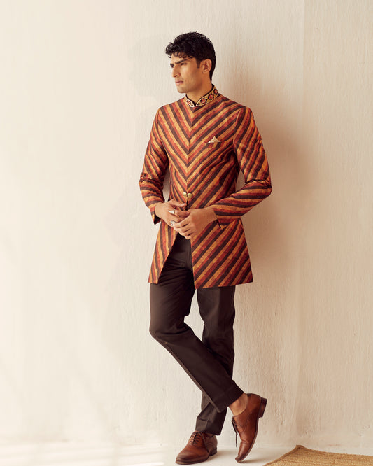 Stripe print bandgala set