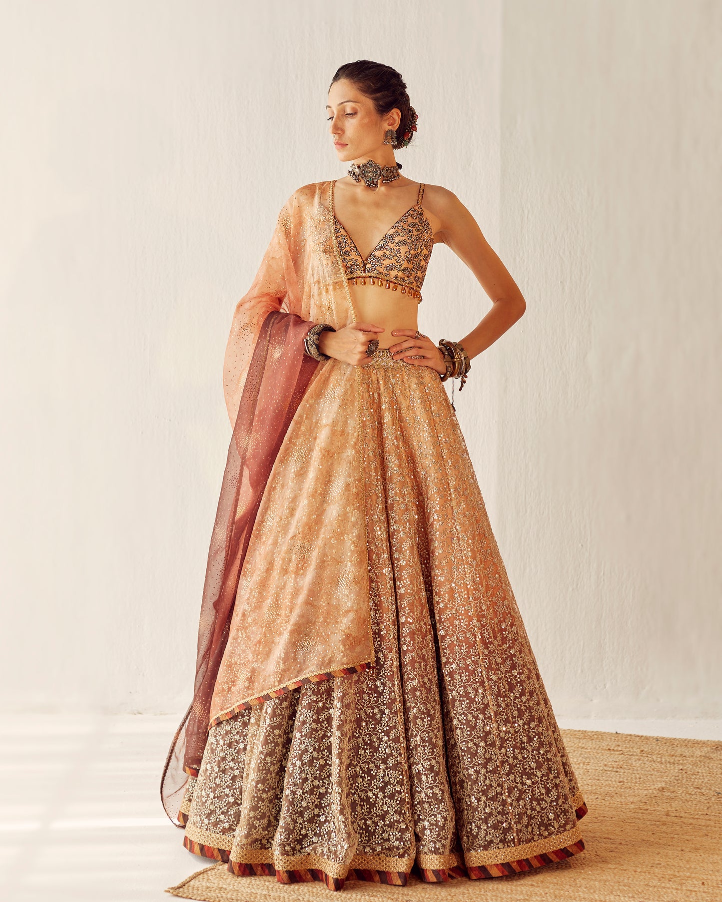 Autumn gold lehenga
