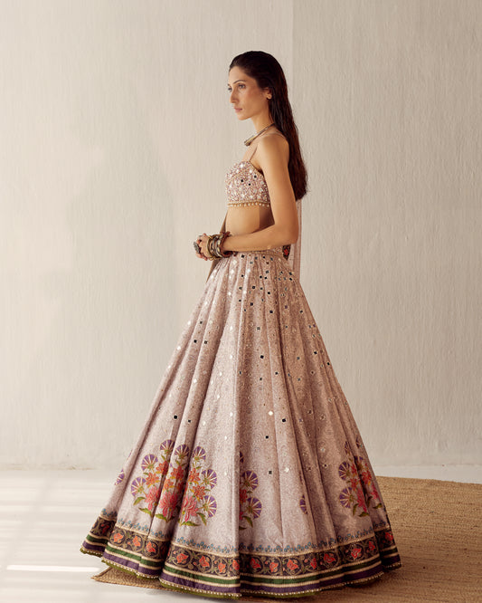 Kaashmir floral bouquet lehenga