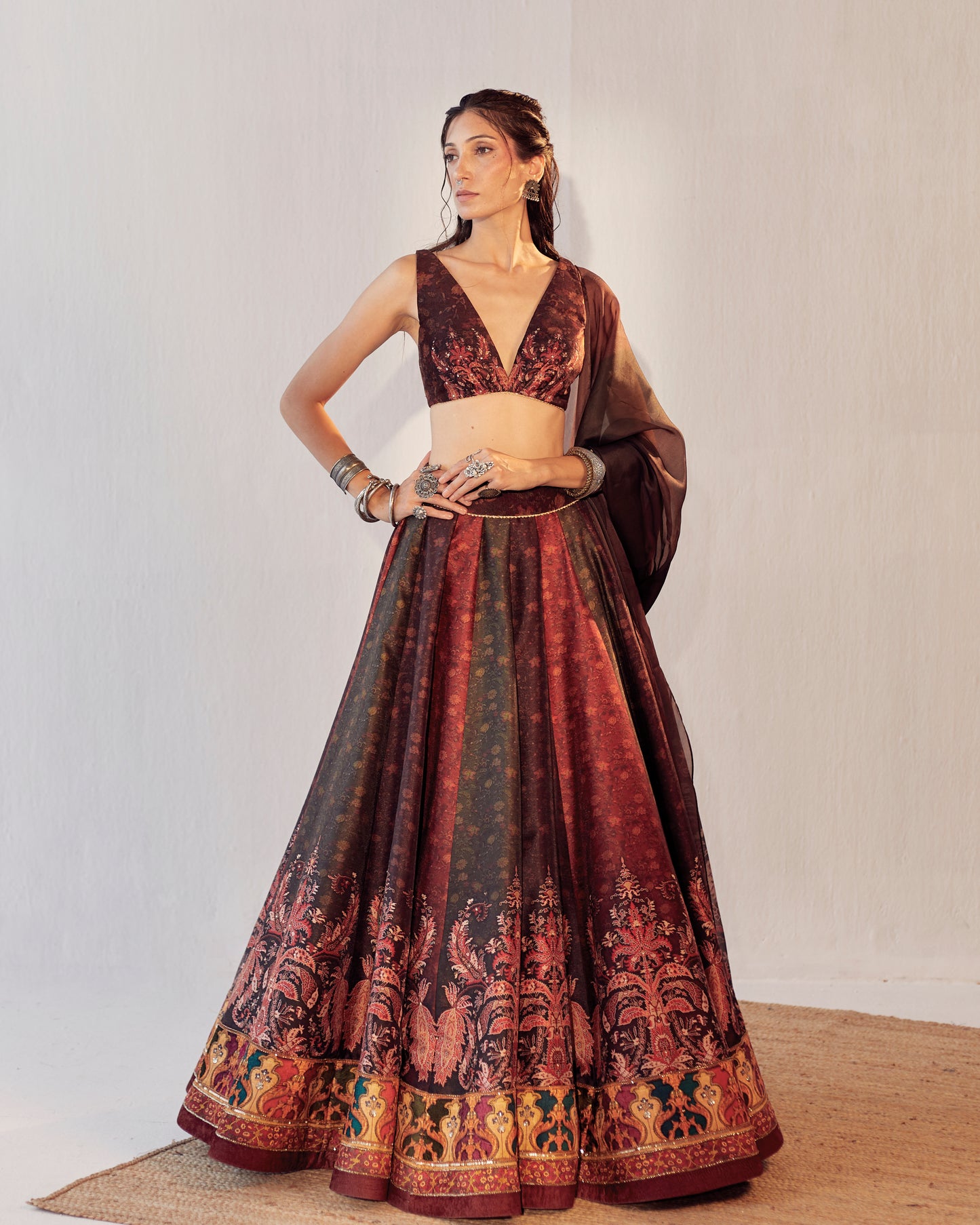 'Kaashmir' Jamewaar impressions lehenga