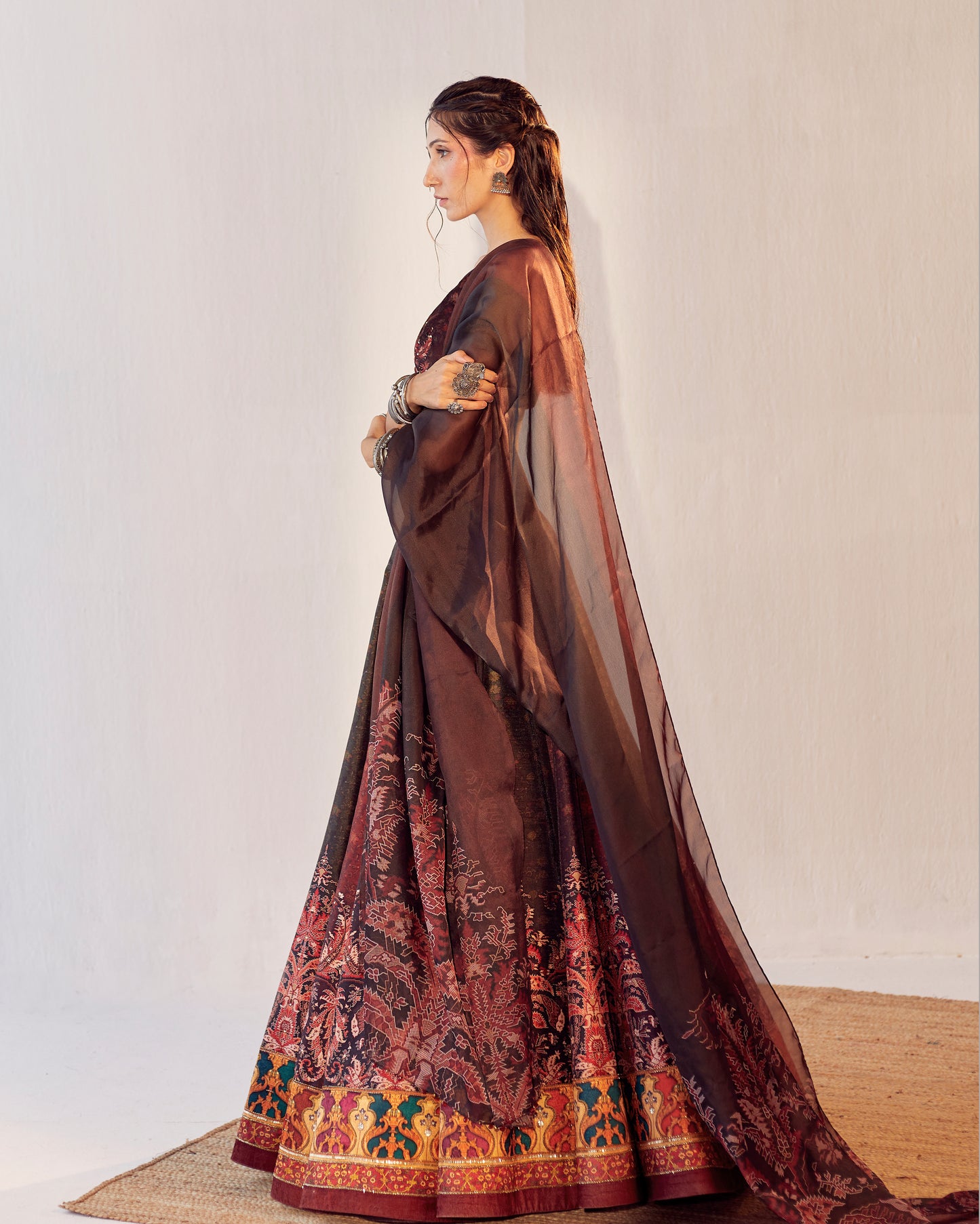 'Kaashmir' Jamewaar impressions lehenga