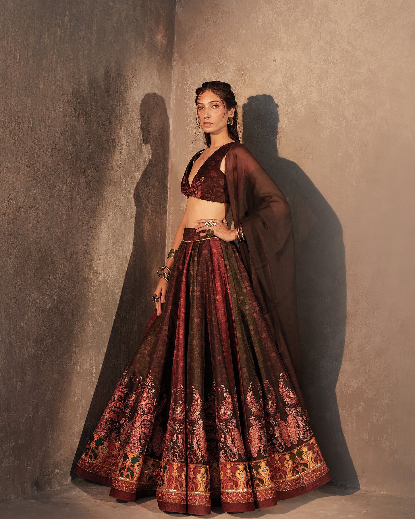 'Kaashmir' Jamewaar impressions lehenga