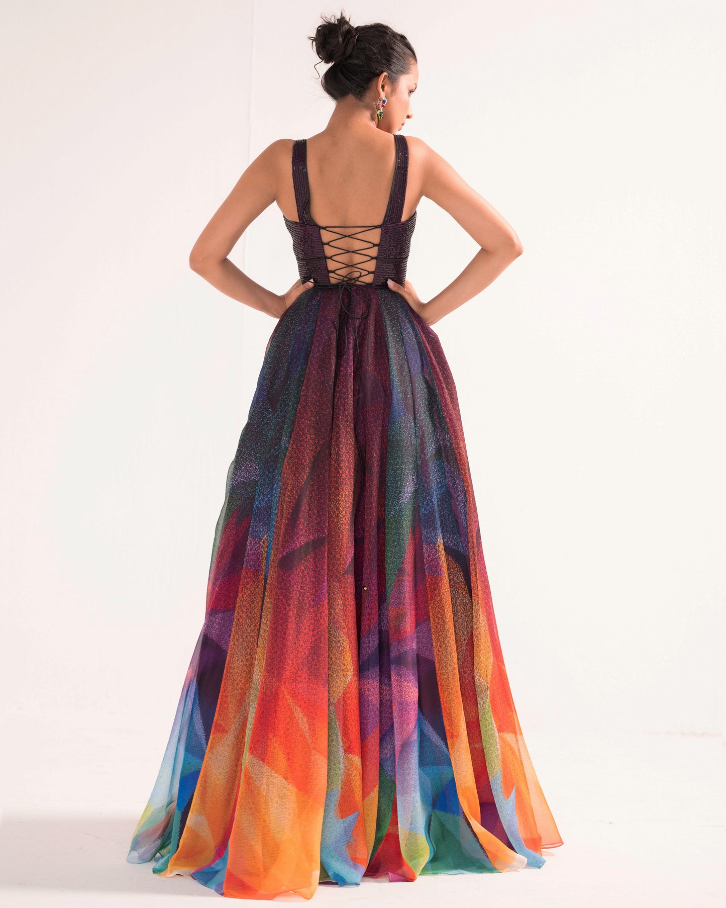 Bohemian Rhapsody gown with sequin bodice