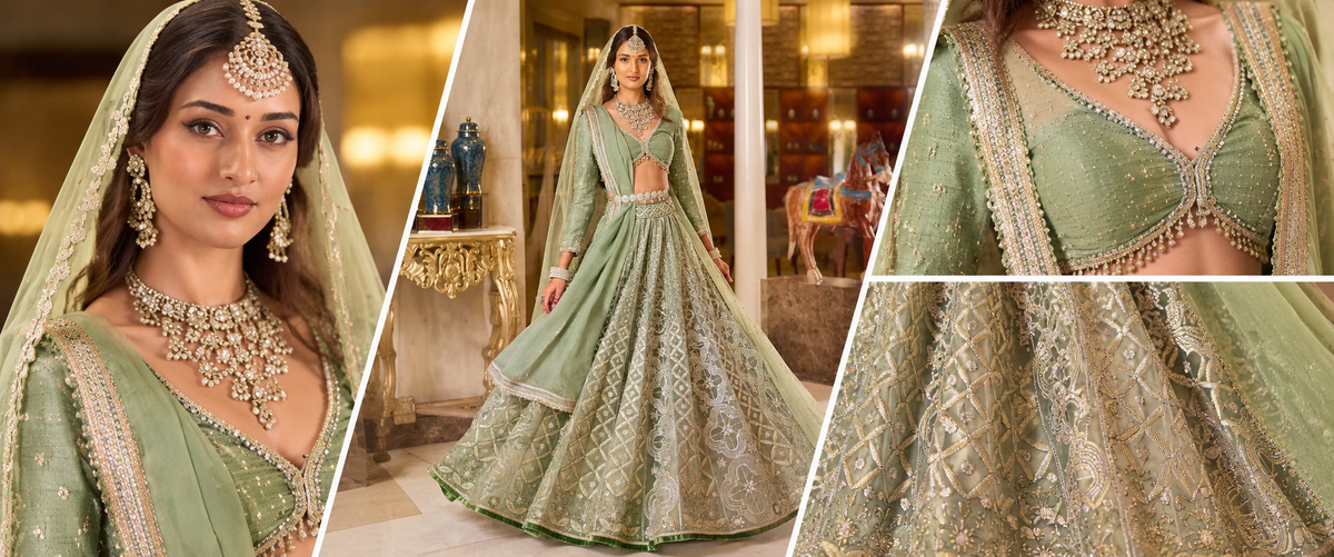 Why Organza Lehenga Holds Its Shape Through Long Wedding Functions, and How to Choose the Right Lehenga