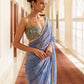 Shades of blue print saree