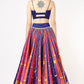 Multi colour stripe print lehenga