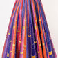 Multi colour stripe print lehenga