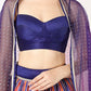 Multi colour stripe print lehenga