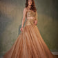 Ombré gold organza lehenga