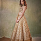 Ivory gold embroidered tulle lehenga