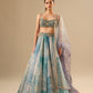 Shades of grey organza lehenga