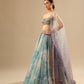 Shades of grey organza lehenga