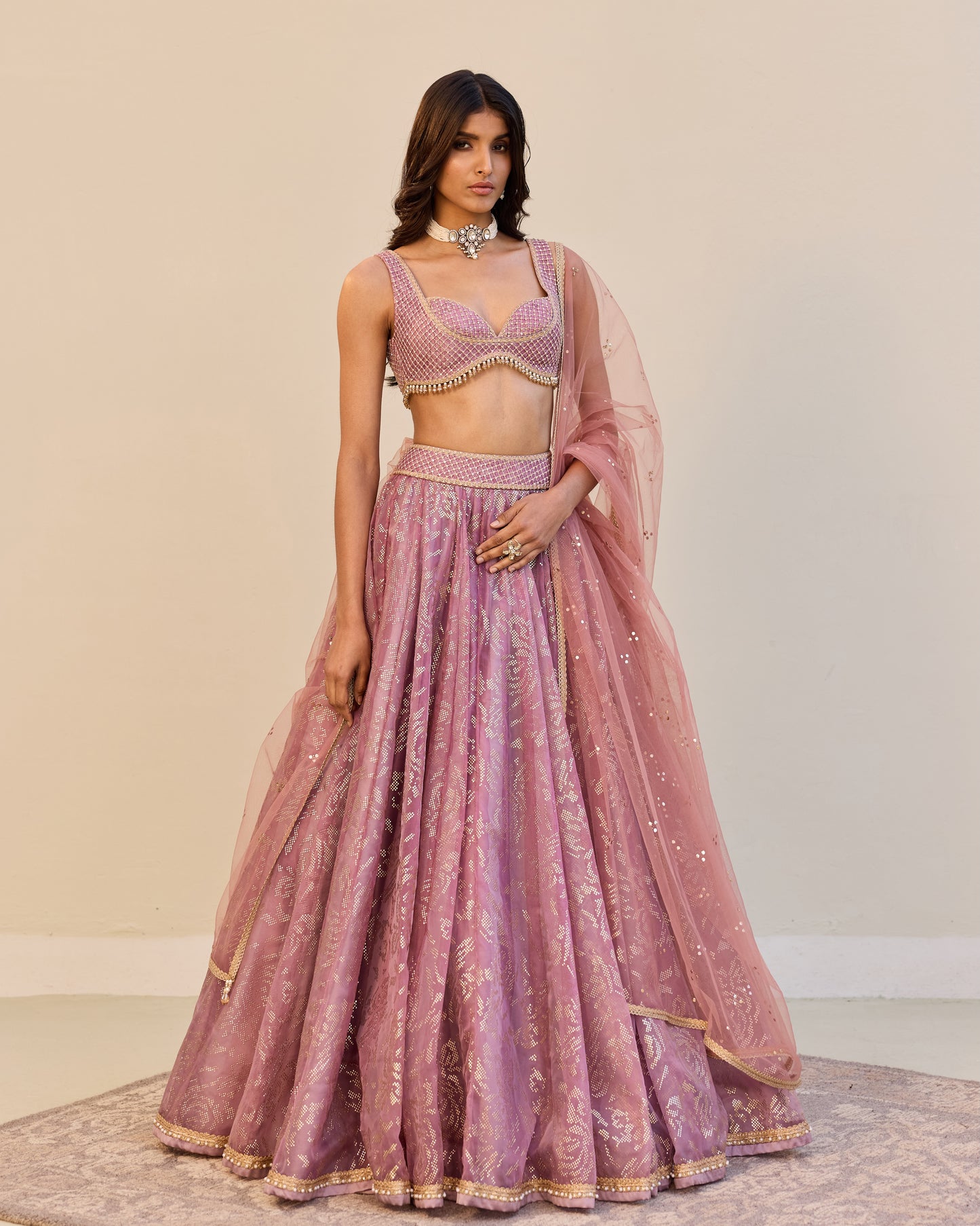 Old rose lehenga