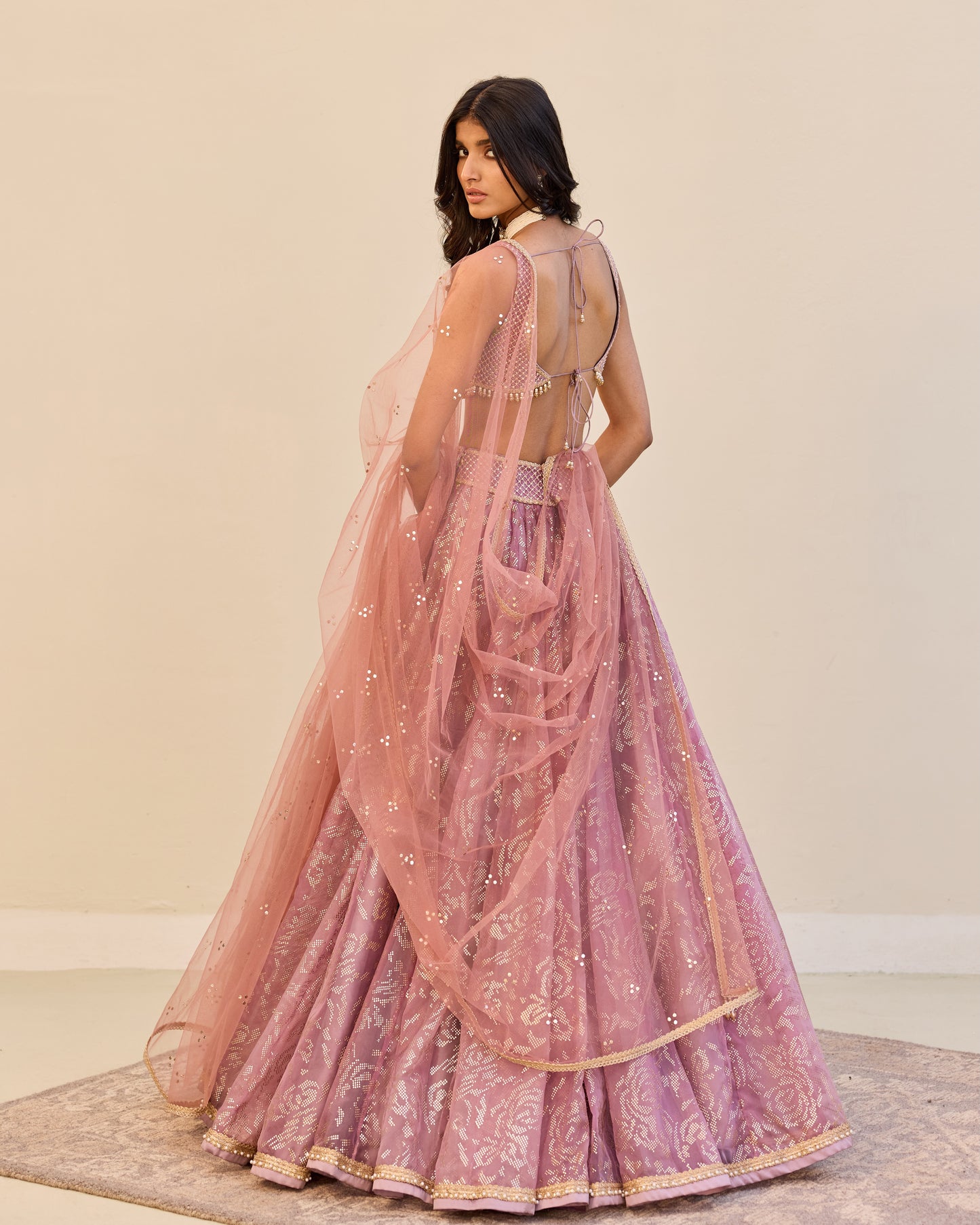 Old rose lehenga