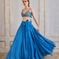Dazzling blue skirt set
